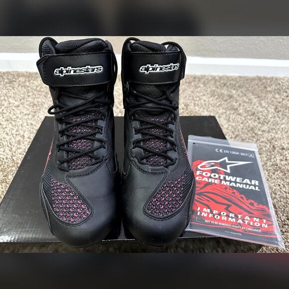 NWT Alpine Stars Motorcycle Shoes Stella Faster Tennis Shoes Ankle Boot 39 8.5 - Picture 1 of 10